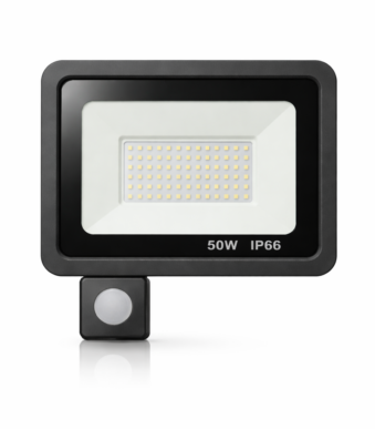 LED Προβολέας 50W με Φωτοκύτταρο (PIR Sensor) IP66 electronistas.gr