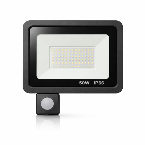 LED Προβολέας 50W με Φωτοκύτταρο (PIR Sensor) IP66 electronistas.gr