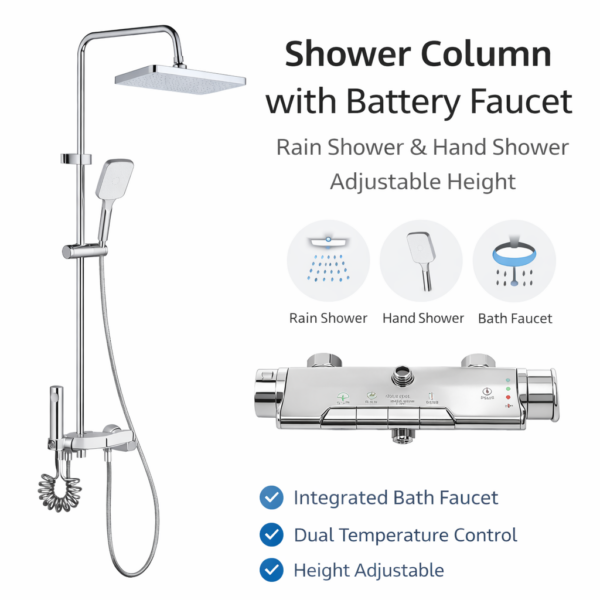 Στήλη Ντουζ με Μπαταρία Ρυθμιζόμενη electronistas.gr