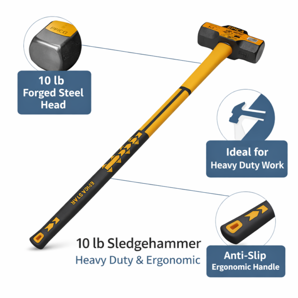 Βαριοπούλα 10LB με Αντιολισθητική Λαβή electronistas.gr