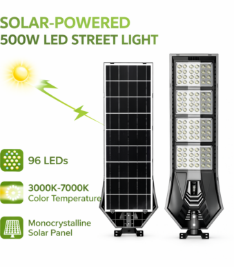 Led Ηλιακός Προβολέας Δρόμου 500W electronistas.gr