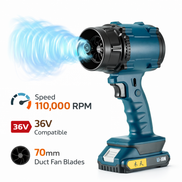 Επαναφορτιζόμενος Φυσητήρας Χειρός 36V - 110.000 RPM electronistas.gr