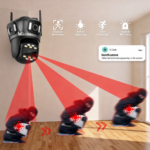 AI Κάμερα Ασφαλείας 4 Φακών 360° electronistas.gr