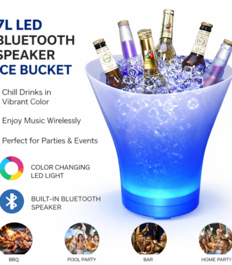 Κουβάς Πάγου 7L με LED Φωτισμό & Bluetooth Ηχείο 5W electronistas.gr