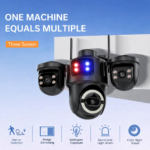 AI Κάμερα Ασφαλείας 4 Φακών 360° IP66 με Human Tracking electronistas.gr