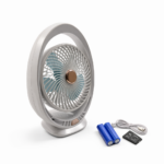 Ανεμιστήρας Επαναφορτιζόμενος Φορητός με LED & USB electronistas.gr
