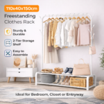 Μεταλλική Παπουτσοθήκη / Ραφιέρα 2 Ραφιών 110x40x150cm electronistas.gr