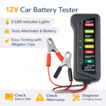 Αναλογικό Διαγνωστικό Μπαταρίας Αυτοκινήτου 12V με LED Ένδειξη & Κλιπ Σύνδεσης electronistas.gr