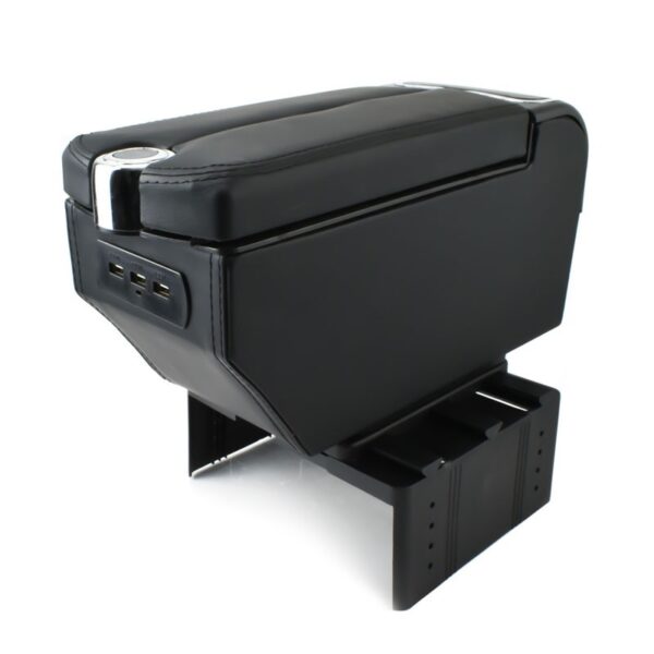 Τεμπέλης Αυτοκινήτου Universal Με Ποτηροθήκη & 3 Θύρες USB Μαύρος electronistas.gr