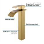 Αναμεικτική Μπαταρία Νιπτήρα Καταρράκτη Χρυσή electronistas.gr