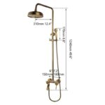 Στήλη Ντουζ με Μπαταρία Μπρονζέ Ρυθμιζόμενη electronistas.gr