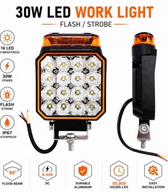 Προβολέας Εργασίας LED 30W Flash / Strobe electronistas.gr