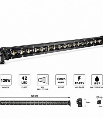 LED Μπάρα Super Slim 6D Reflector 126W 125cm electronistas.gr