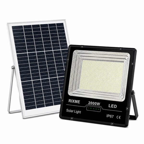 Στεγανός Ηλιακός Προβολέας LED 2000W με Τηλεχειριστήριο IP67 electronistas.gr