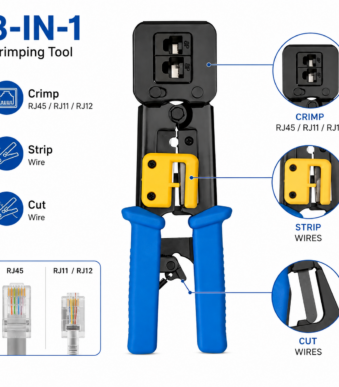 Πένσα Κοπής & Απογύμνωσης Καλωδίων RJ45 / RJ11 / RJ12 electronistas.gr