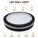 Φωτιστικό Τοίχου LED Μαύρο 20+20W 2000lm electronistas.gr