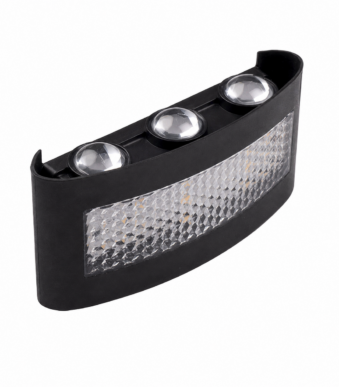 LED Φωτιστικό Τοίχου 8W 3000K IP65 Μαύρο electronistas.gr