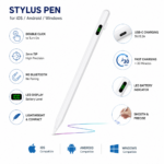 Στυλό Αφής Επαναφορτιζόμενο με USB-C & LED Ένδειξη Μπαταρίας electronistas.gr