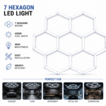 LED Εξαγωνικό Φωτιστικό Οροφής με 7 Κυψέλες 6500K electronistas.gr