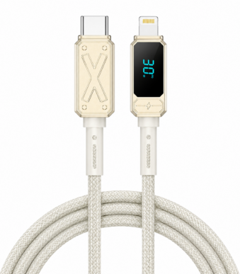 Καλώδιο Φόρτισης USB-C σε USB-C 1200mm με Ψηφιακή Οθόνη electronistas.gr