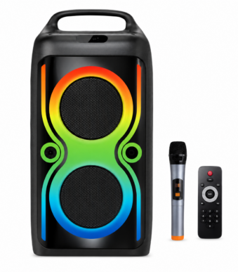 Φορητό Ηχείο Karaoke 8000W 2×6.5" με Ασύρματο Μικρόφωνο & LED Φωτισμό electronistas.gr