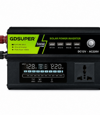 Μετατροπέας Ρεύματος 500W 12V/24V DC σε 220V/110V AC με Οθόνη LCD & 4 Θύρες USB electronistas.gr