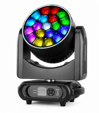 Φωτορυθμικό Wash LED 19x40W RGBW με Zoom & Aura Ring electronistas.gr