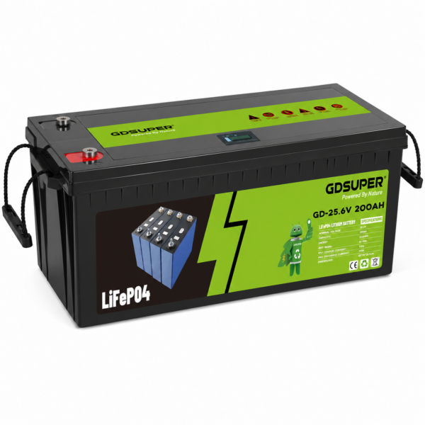 Μπαταρία Λιθίου LiFePO4 25.6V 200Ah 5.12kWh με BMS 100A electronistas.gr
