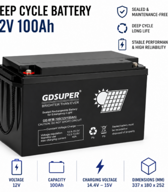 Μπαταρία Βαθιάς Εκφόρτισης AGM 12V 100Ah Κλειστού Τύπου electronistas.gr