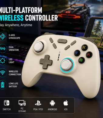 Ασύρματο Χειριστήριο για Nintendo Switch, PC, PS4, PS3, Android & iOS electronistas.gr