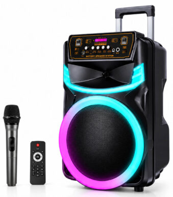 Ηχείο Bluetooth Karaoke 12" με Φωτισμό RGB & Ασύρματο Μικρόφωνο electronistas.gr