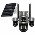 Ηλιακή Κάμερα Ασφαλείας 4 Φακών με PTZ 360° & Έγχρωμη Νυχτερινή Όραση electronistas.gr