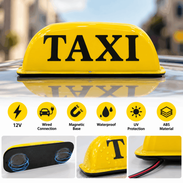 Φανάρι Οροφής Ταξί LED 12V με Μαγνητική Βάση electronistas.gr