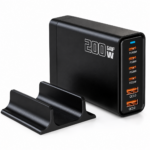 Σταθμός Γρήγορης Φόρτισης 200W με 6 Θύρες USB-C & USB-A electronistas.gr